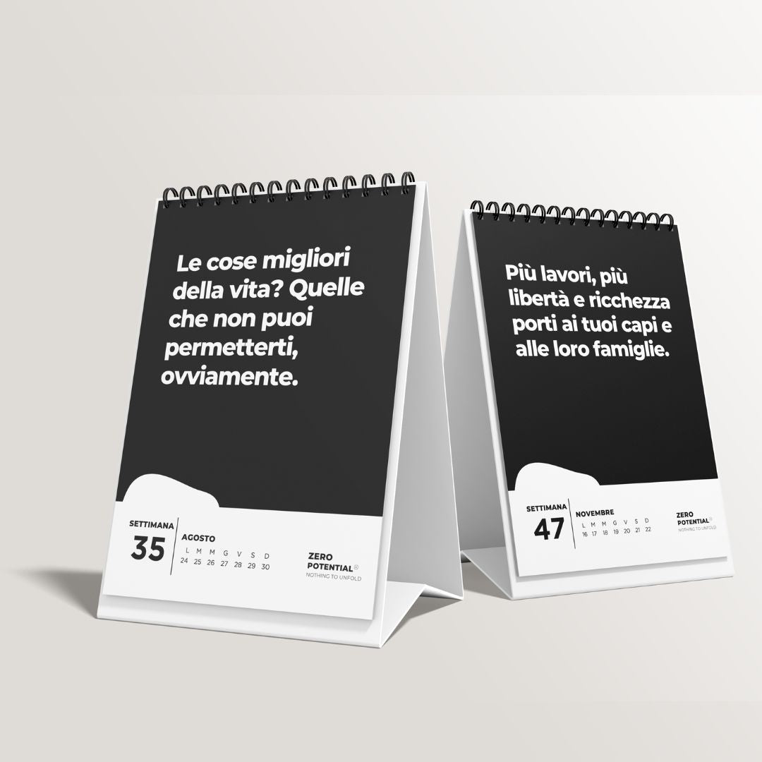 Calendario da tavolo estremamente demotivante 2026 – 52 settimane