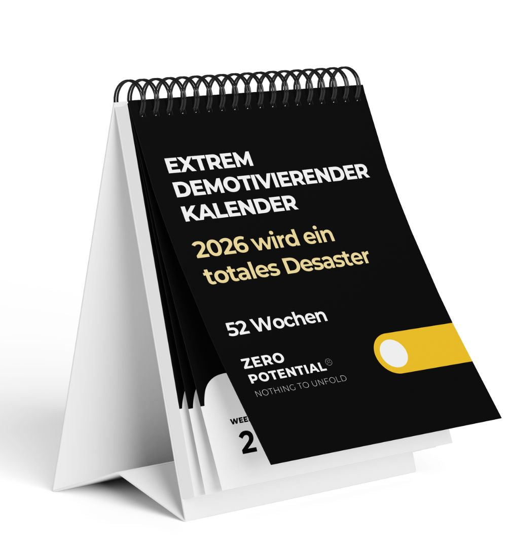 EXTREM Demotivierender Tischkalender 2026 - 52 Wochen