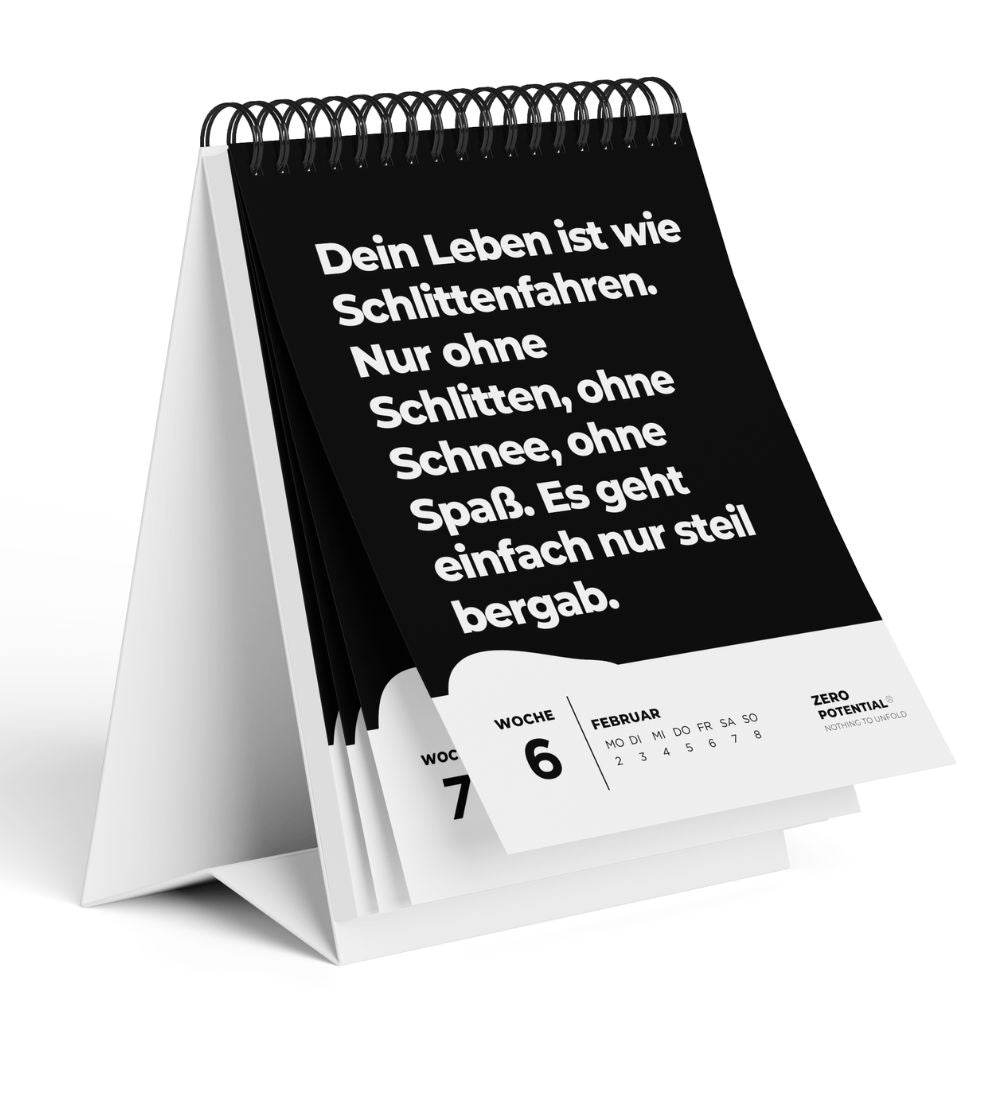 EXTREM Demotivierender Tischkalender 2026  - 52 Wochen