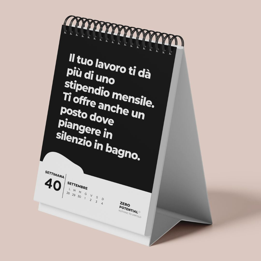 Extrem Demotivierender Tischkalender 2026 Italienisch - 52 Wochen