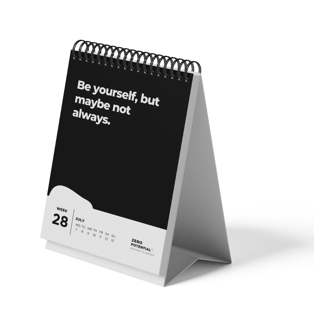 Demotivational Desk Calendar 2025 - Weekly Calendar with  52 Unmotivating Quotes 