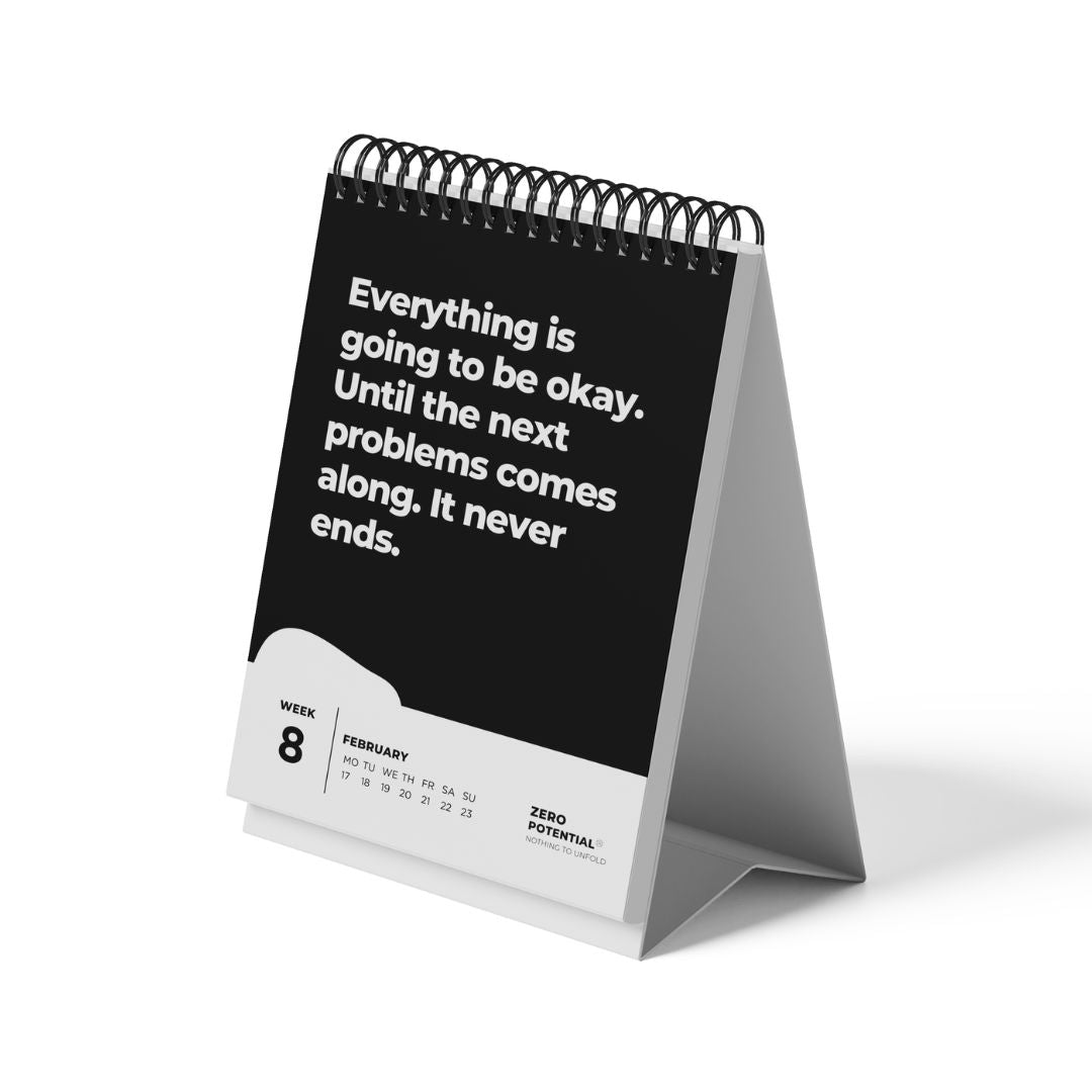 Demotivational Desk Calendar 2025 - Weekly Calendar with  52 Unmotivating Quotes 