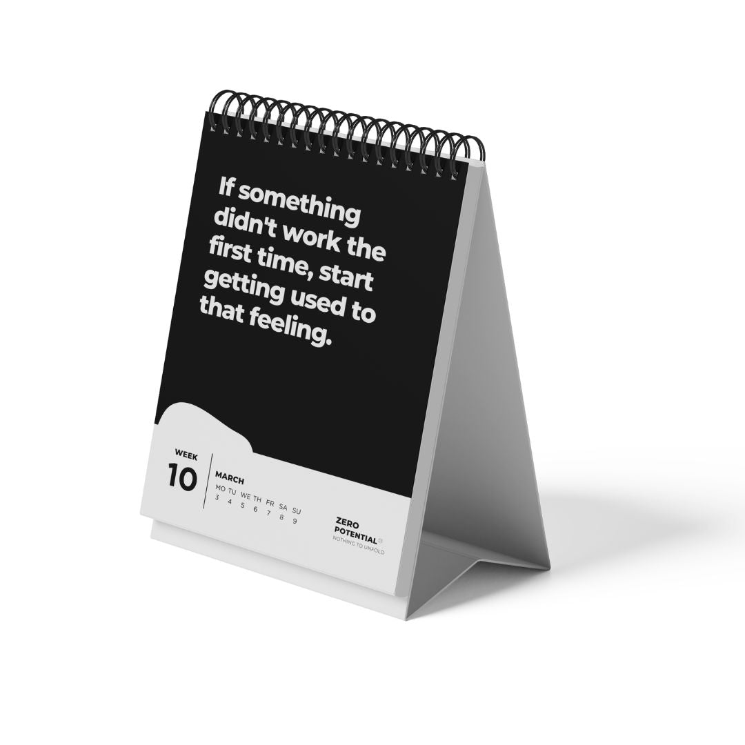 Demotivational Desk Calendar 2025 - Weekly Calendar with  52 Unmotivating Quotes 