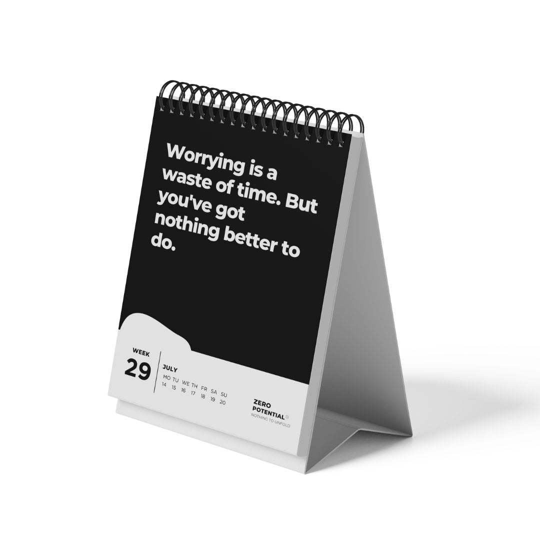 Demotivational Desk Calendar 2025 - Weekly Calendar with  52 Unmotivating Quotes 