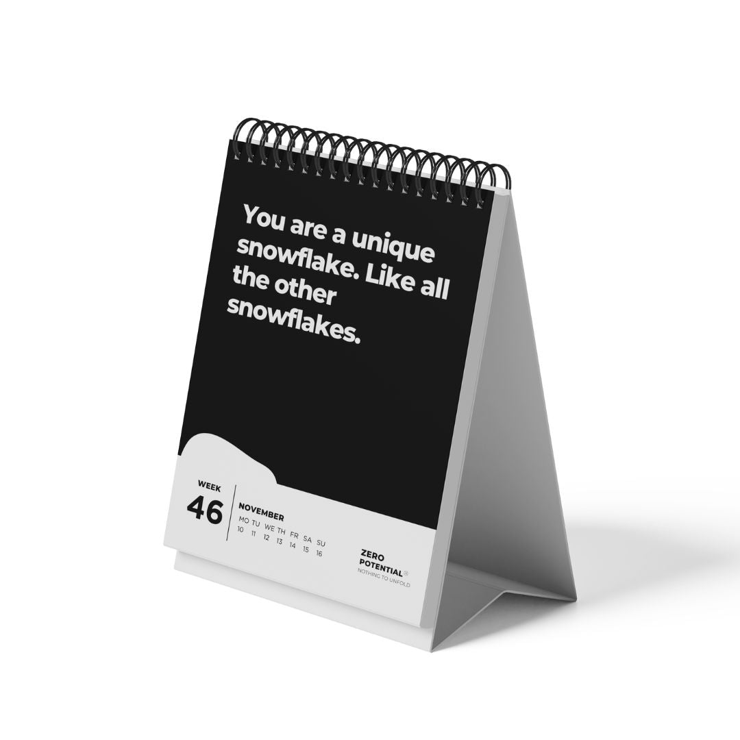 Demotivational Desk Calendar 2025 - Weekly Calendar with  52 Unmotivating Quotes 