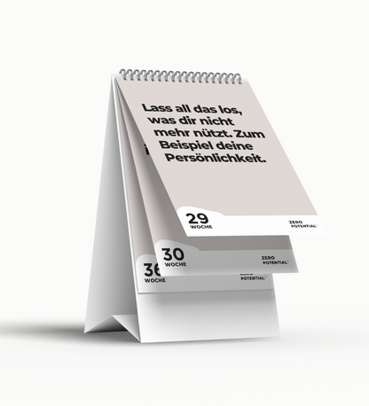 EXTREM Demotivierender Tischkalender undatiert  - 52 Wochen
