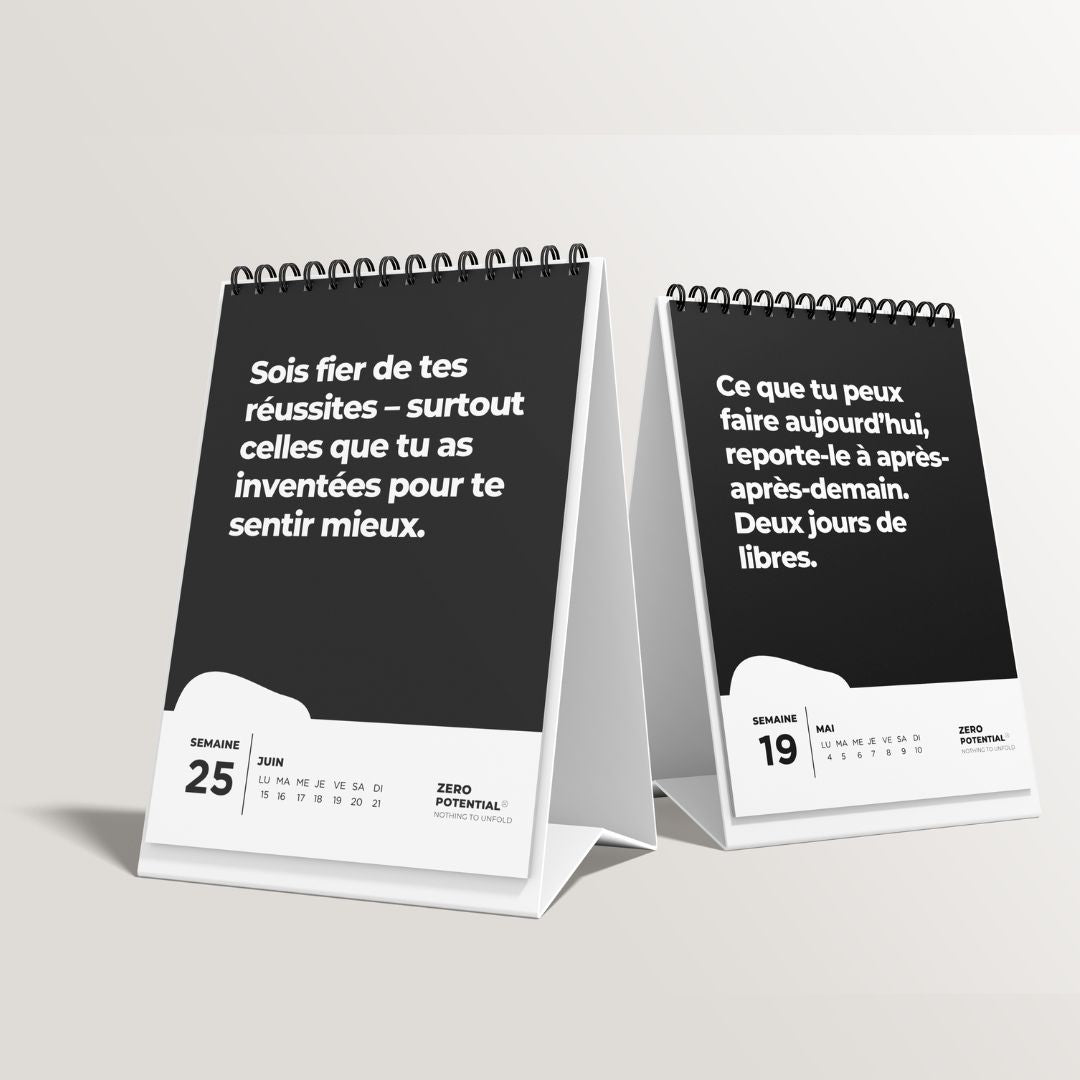 Extrem Demotivierender Tischkalender 2026 französisch - 52 Wochen