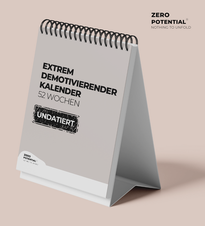 EXTREM Demotivierender Tischkalender undatiert  - 52 Wochen