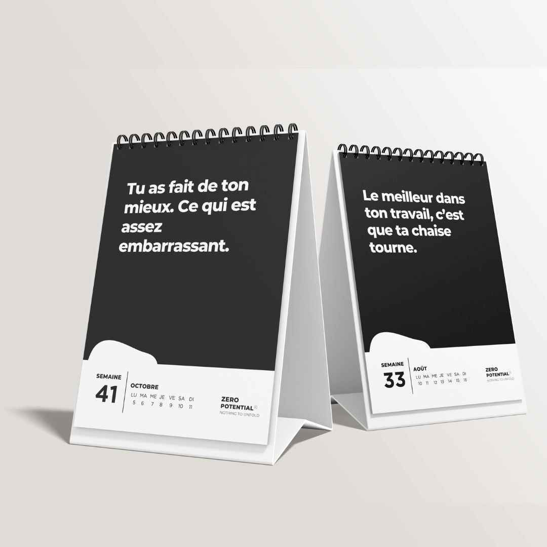 Extrem Demotivierender Tischkalender 2026 französisch - 52 Wochen