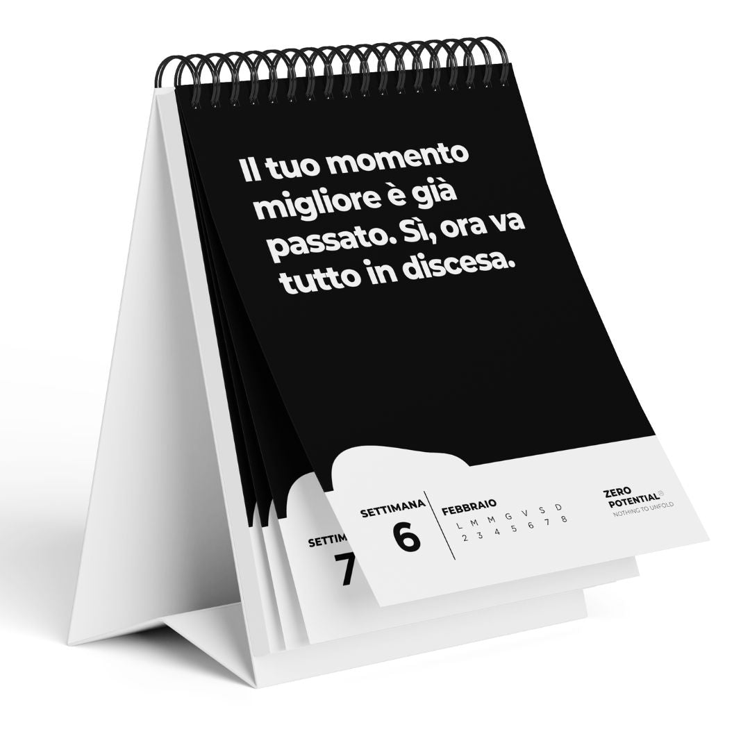 Extrem Demotivierender Tischkalender 2026 Italienisch - 52 Wochen