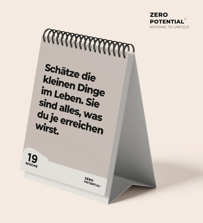 EXTREM Demotivierender Tischkalender undatiert  - 52 Wochen