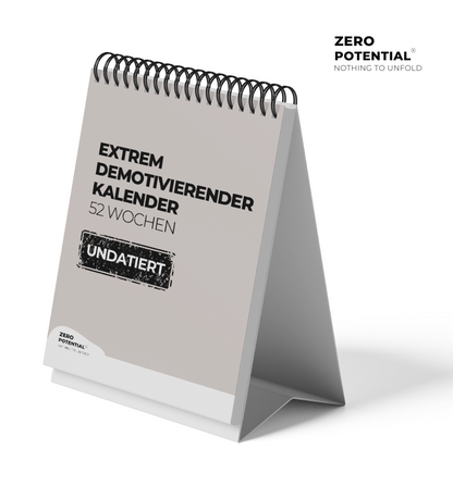 EXTREM Demotivierender Tischkalender undatiert  - 52 Wochen