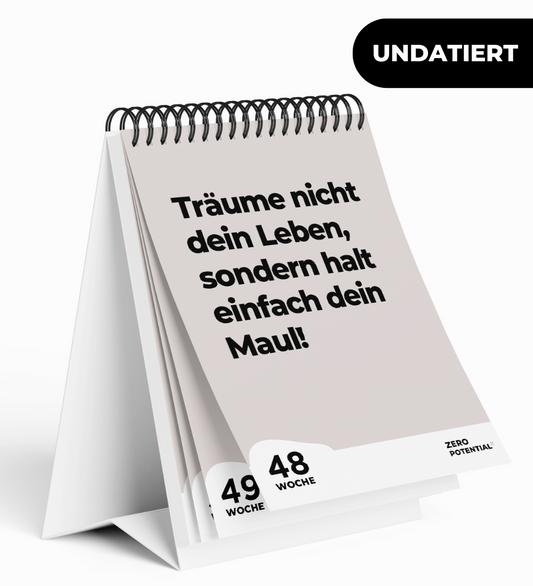 Demotivating desk calendar 2025 with unmotivating sayings