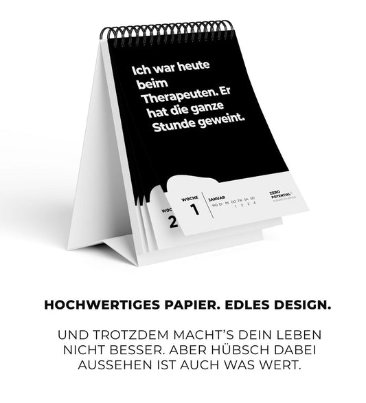 EXTREM Demotivierender Tischkalender 2026  - 52 Wochen