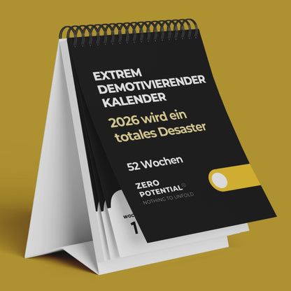 EXTREM Demotivierender Tischkalender 2026  - 52 Wochen